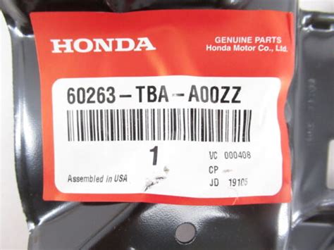 Genuine OEM Honda 60263 TBA A00ZZ Driver Front Fender Bracket 2016 2021