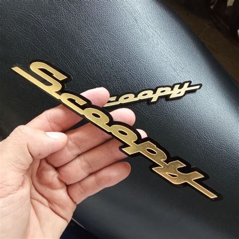 Jual Emblem Honda Scoopy D Timbul Bahan Akrilik Sepasang Kanan Kiri