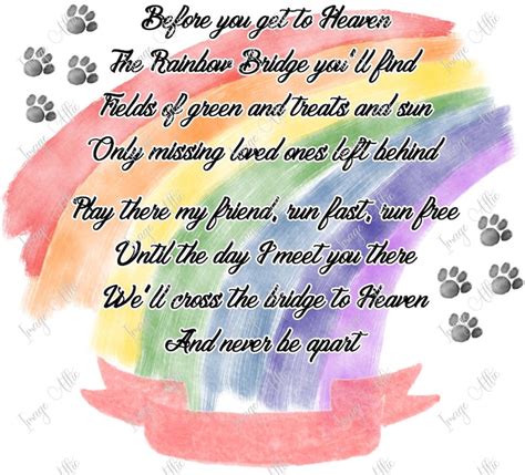 Rainbow Bridge Pet Memorial Dog Memorial Pet Memorial - Etsy