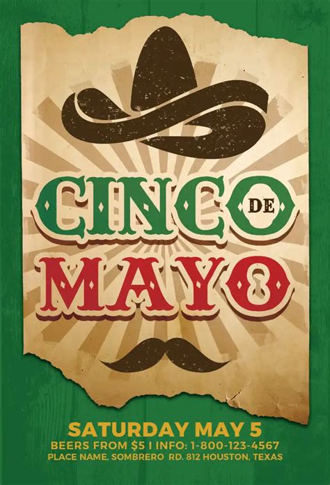 Cinco De Mayo Party Free Flyer Template For Party Events