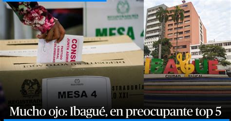 Ibagué En Vergonzoso Top 5 A Nivel Nacional Es De Las Ciudades Con