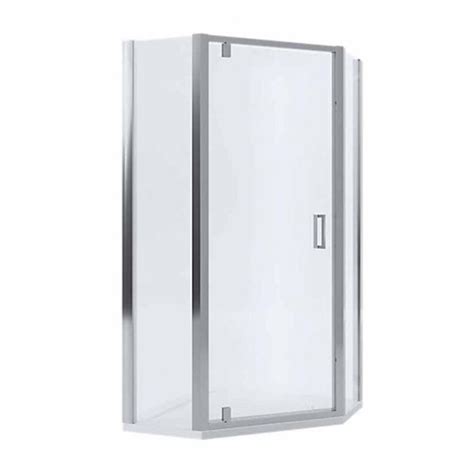 Buy Mira Leap Pentagonal Shower Enclosure Panel 6mm Glass 900mm X 900mm Chrome Online From