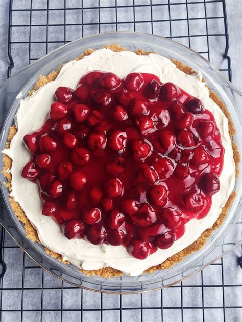 Easy No Bake Cherry Cheesecake Home Baked Heart