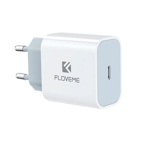 Floveme W Pd Travel Fast Charger Power Adapter Eu Plug White