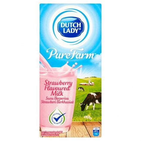 Dutch Lady Pure Farm Strawberry Flavoured Milk 1l Lazada