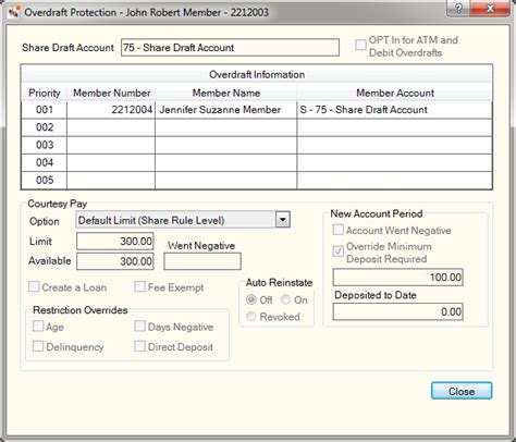 Overdraft Protection