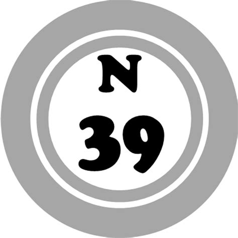 N 39 N39 Bingo Ball 3 Inch Circle Sticker 3 X 3 Hobby Number