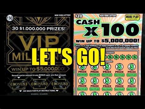 Scratching Big Boy Tickets VIP Millions Cash X100 New York Lottery