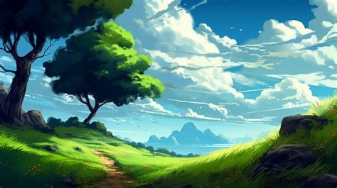 Cartoon Landscape Wallpaper Stock Photos, Images and Backgrounds for ...