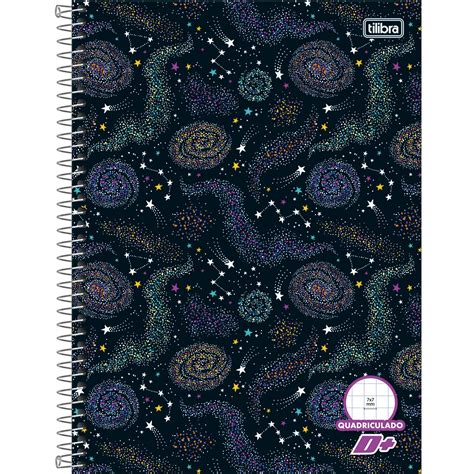 Caderno Quadriculado 7x7 mm Espiral Capa Dura Universitário D 96