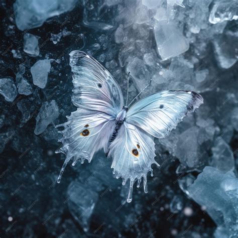 Premium AI Image | A blue butterfly with the word ice on it