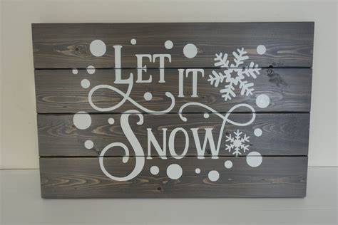 How To Make A Let It Snow Wood Sign Holiday Wood Sign Christmas