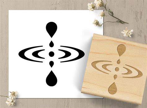 Mindfulness Symbol Stamp Meditation Stamp Water Droplet | Etsy