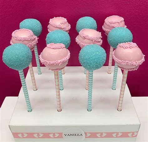 Pink And Blue Gender Reveal Cake Pops