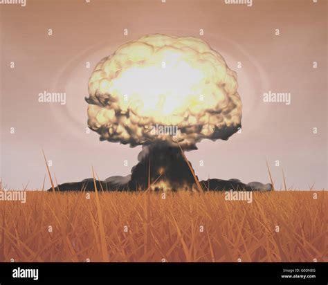 Mushroom Cloud of Nuclear Explosion Stock Photo - Alamy