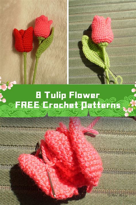 Decorate Your Home With Tulip Flower Crochets Free Patterns