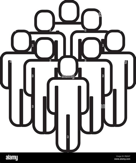 Group Of People Teamwork Silhouette Stock Vector Image Art Alamy