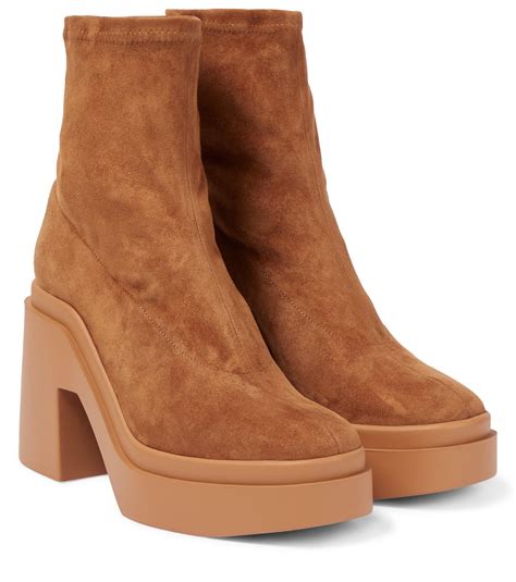 Robert Clergerie Nina Suede Ankle Boots In Brown Lyst