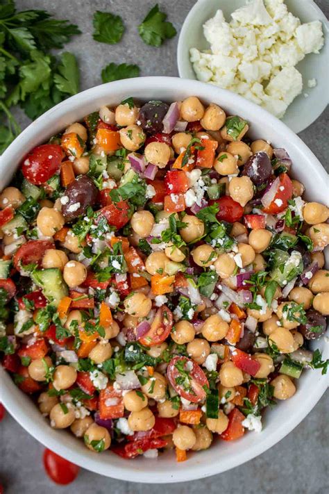 Mediterranean Chickpea Salad - Delish Health Life