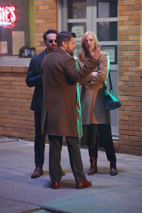 Deborah Ann Woll And Elden Henson Daredevil Filming Set In Brooklyn