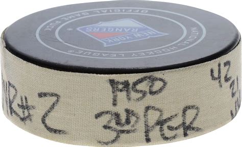 Amazon Brendan Smith New York Rangers Game Used Goal Puck From