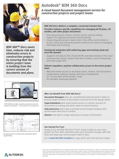 Autodesk Bim 360 Docs One Page Overview Pdf