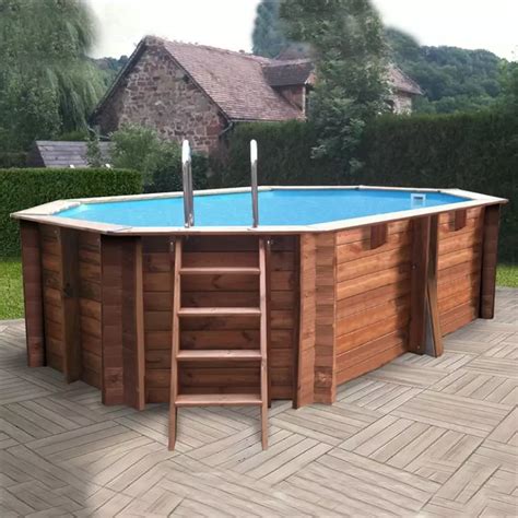 Piscine Bois Ovale 436 X 336 X 117 Cm 7900862