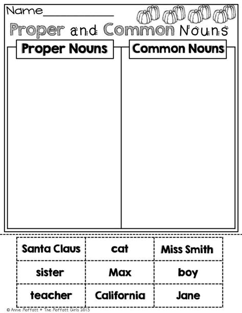 Printable Noun Worksheets Nouns Worksheet Common And Proper Nouns Images