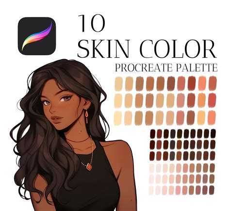 10 Skin Palettes For Procreate Procreate Skin Palette Procreate Anime Palette Skin Color Palette