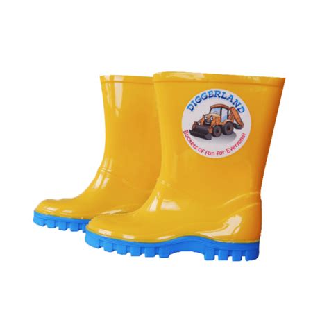 Diggerland Childs Yellow Wellies Diggerland