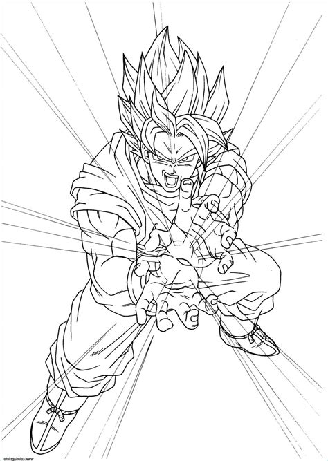 Coloriage Son Goku Impressionnant Photos Coloriage Super Goku Super