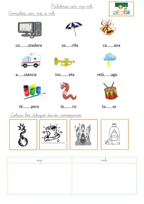 Ejercicio De Palabras Con Mp Mb Sujeto Y Predicado Esdrujulas