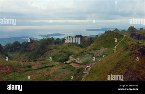 Droneshot of osmena peaks in the Philippines southeast Asia view of the ...