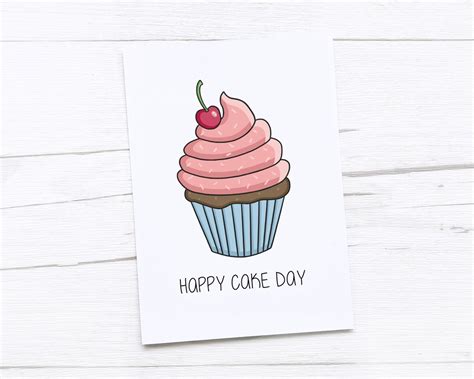 Happy Birthday Card Cake - Etsy