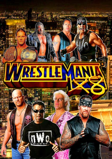 My Wwe Wrestlemania X 8 Custom Ppv Poster By Burnsbrianwildcat87 On