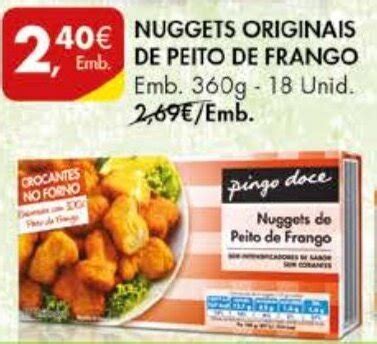 Promoção Nuggets Originais de Peito de Frango 360g em Pingo Doce