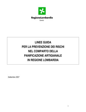 Fillable Online Linee Guida Per La Prevenzione Dei Rischi Nel Comparto