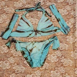 Lucky Brand Swim New Tie Dye Ruffle Tab Bikini Bottom S Poshmark