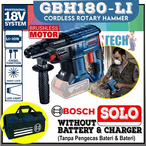 Bosch Gbh Li Solo V Cordless Rotary Hammer Brushless Motor C W