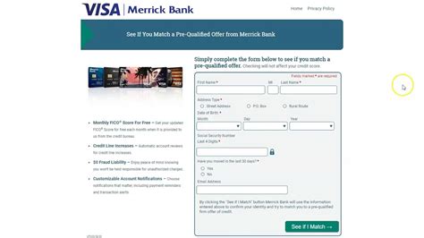 Merrick Bank Double Your Line Visa Credit Card Overview Youtube