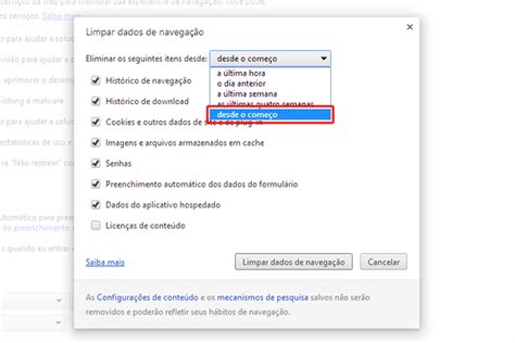 Como apagar o histórico de navegação no Google Chrome