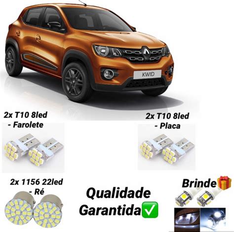 Kit Led Kwid Farol Placa Ré 2018 2019 Envio Já Parcelamento sem juros