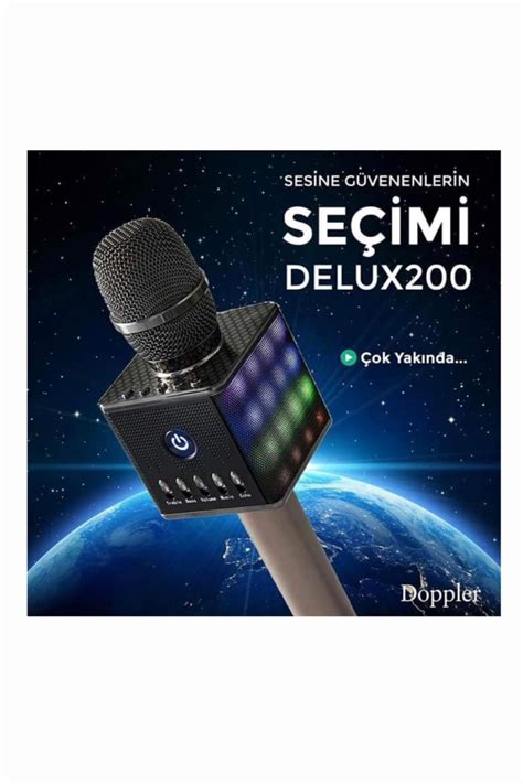 Doppler Delux200 Led Işıklı Karaoke Mikrofonu Doppler Karaoke