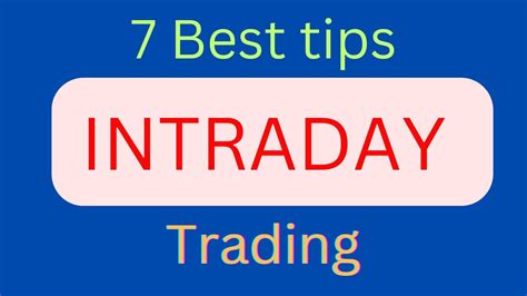 Intraday Trading Tips Best Tips For Intraday Trading Youtube