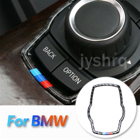 M Color Carbon Car Multimedia IDrive Knob Cover For BMW 1 2 3 5 X3 X4