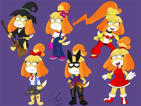 Isabelle Costumes By Calvectre On Newgrounds