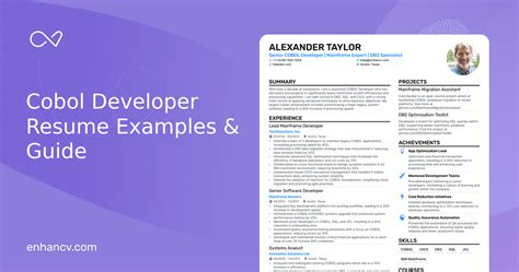 10 Cobol Developer Resume Examples And Guide For 2024