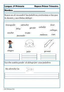 Ejercicios De Lengua Para Segundo De Primaria Textos B Artofit