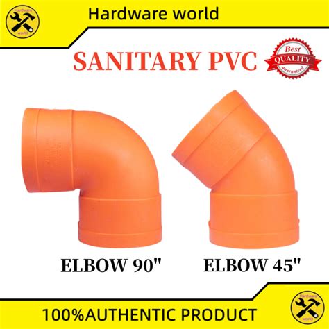 Hardware World Sanitary Orange Fittings Pvc Orange Elbow 45 Elbow 90