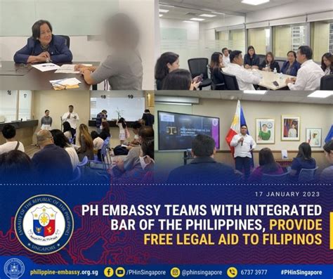 PH EMBASSY TEAMS WITH INTEGRATED BAR OF THE PHILIPPINES PROVIDE FREE